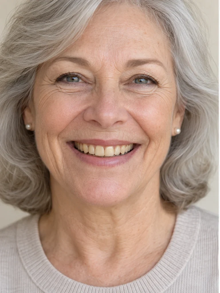 AI-generated before smile of a fictional person; not a real patient result